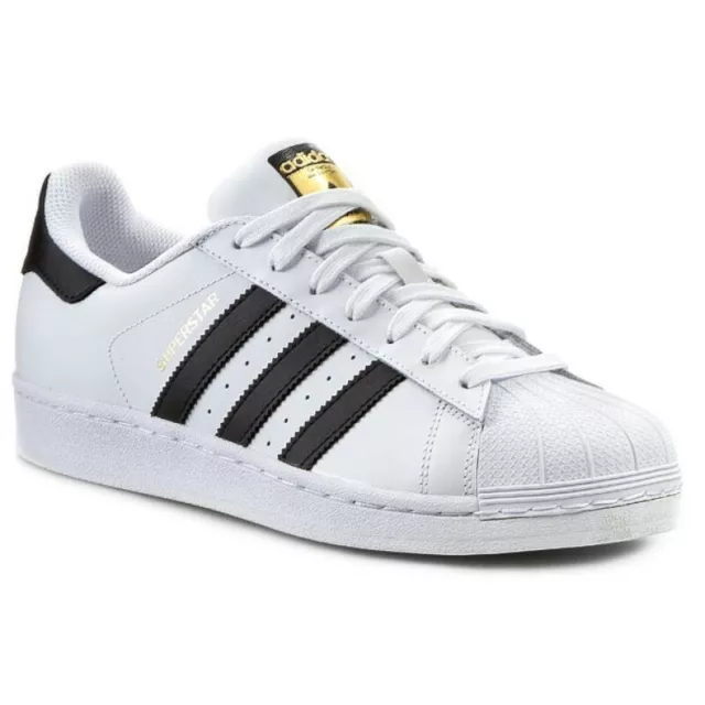 Scarpe Adidas Superstar Fu7712 Uomo Donna Bianco Nero Unisex Pelle Sneakers