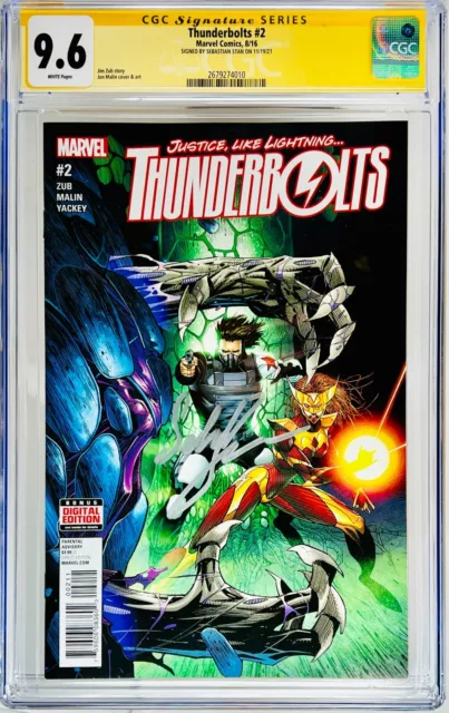 Sebastian Stan Signed CGC Signature Series Graded 9.6 Thunderbolts #2