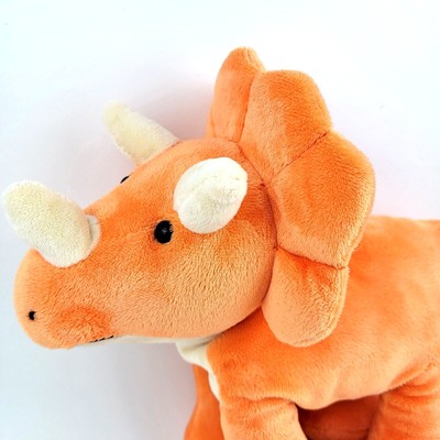 orange triceratops stuffed animal