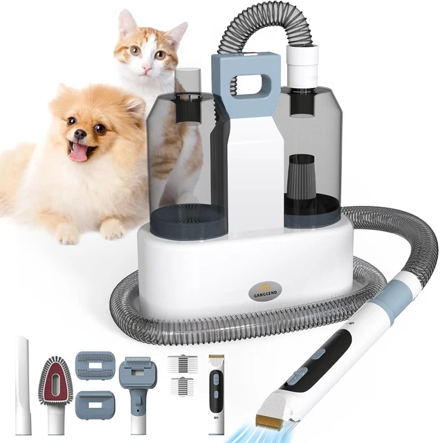 Pet Dog Cat Grooming Vacuum Kit Professional Hair Shedding Brush Clipper Tool