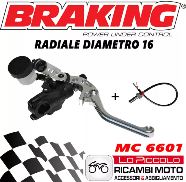 Braking Pompa Freno Radiale Anteriore Ø 16 Mc6601 Kawasaki Honda Yamaha Suzuki