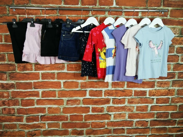 Bundle Ragazze Età 4-5 Anni Gap Next Etc T-Shirt Pantaloncini Gonne Sun Top Rosso 110Cm