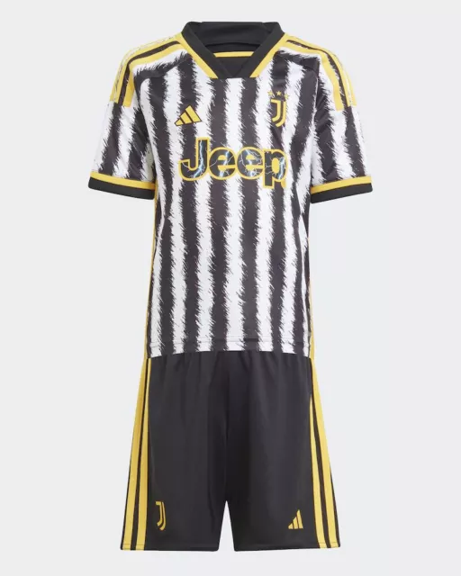 Juventus Fc Adidas baby mini kit set Completo Calcio Home Bambino Bianco Nero