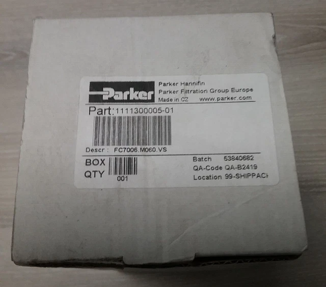 Filtro idraulico Parker, serie 7000 alta pressione - FC7006.M0060.VS