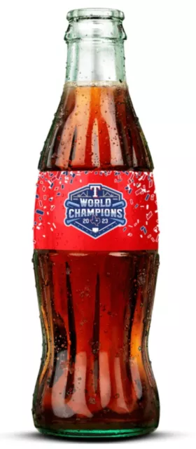 Texas Rangers 2023 World Series Champions Coca-Cola 1 Bottle COKE 8 fl. oz New