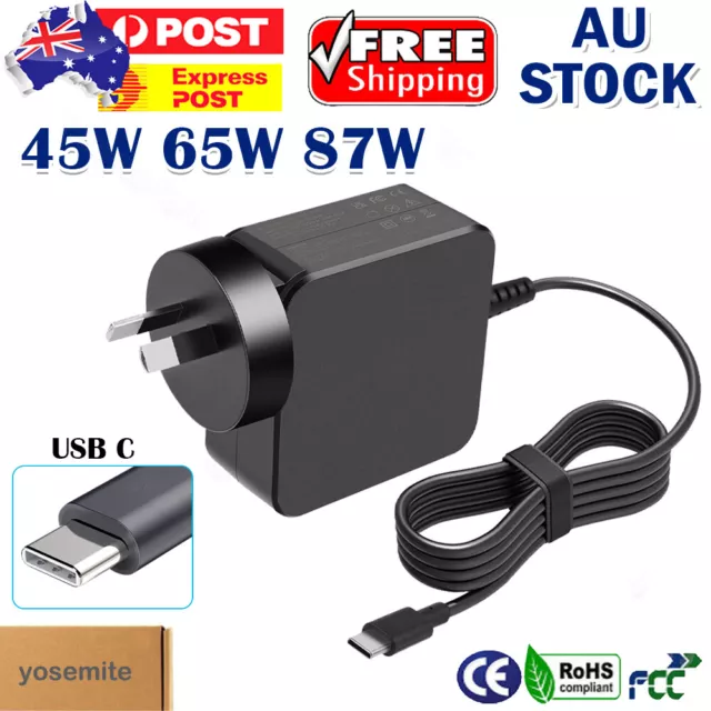 45W 65W 90W USB C Type-C AC Adapter Laptop Charger For Dell Macbook Acer HP Asus