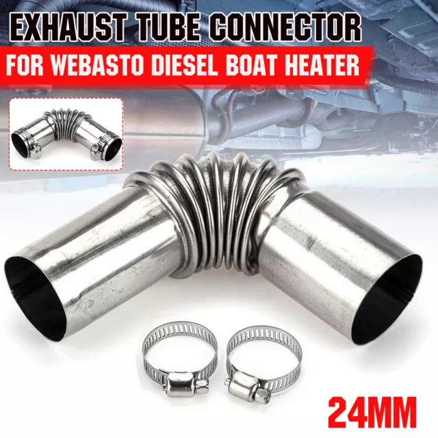 24Mm Heater Exhaust Pipe Connector Air Parking Stainless Steel Gas
