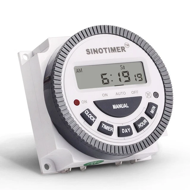 Minuterie étanche TM6194 12VDC pour contrôle des lampadaires 7 jours programma