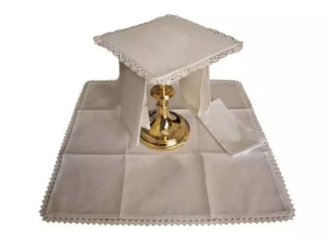 Deluxe Kirche Altar Linens Set Schlicht Mit Geschnürt Kanten, Catholic, Anglican