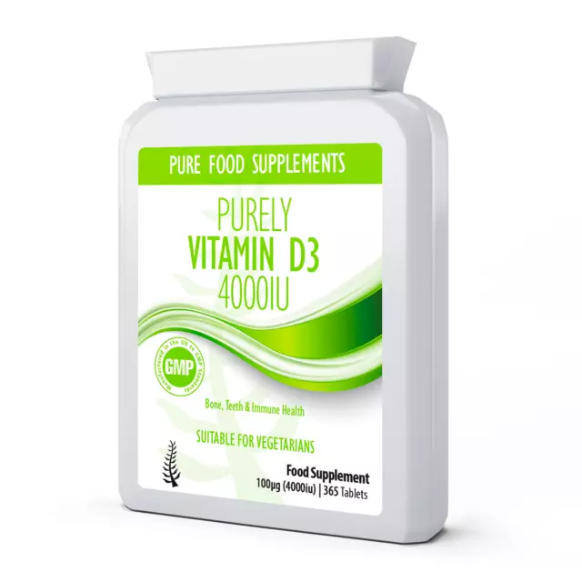 Vitamin D 4000 IU tablets  | 365 Vitamin D3 supplements 1 year Highest strength