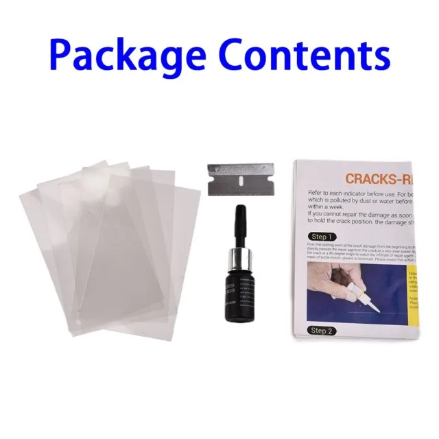 Car Glass Repair Kit Correct Chips Scratches and Cracks in Windshields