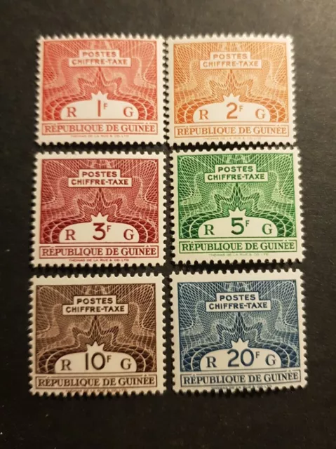 Timbre Afrique Guinée Type Taxe N°1/6 Neuf ** Luxe Mnh 1959