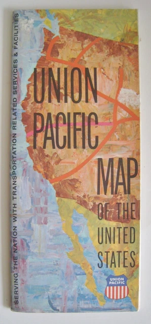 VINTAGE 1971 UNION Pacific Map Of The United States UP Railroad £9.85 ...