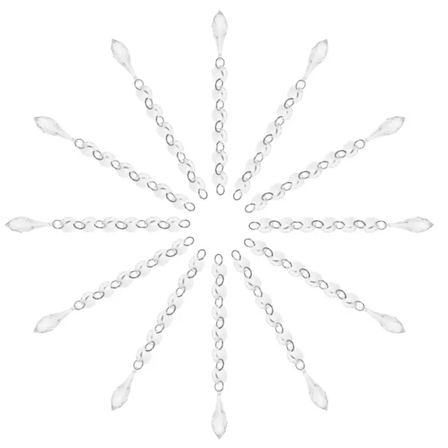 20 pz ciondolo di perle ottagonale resina acrilica filo di cristallo trasparente