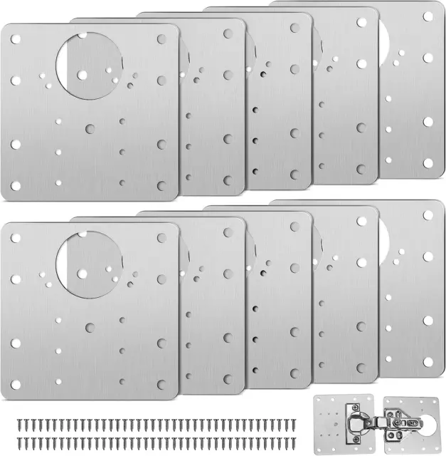 PIASTRE DI RIPARAZIONE per Cerniere Armadietti 10 Pezzi per Armadi e Mobili  EUR 15,98 - PicClick IT