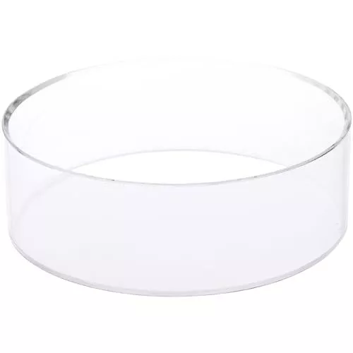 Clear Acrylic Beveled Ball or Sphere Display Holder Stand, 2" H x 6" W