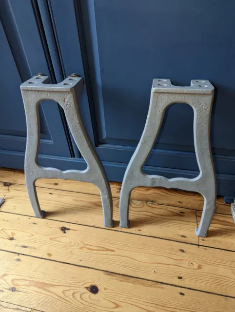 Vintage Industrial style cast iron bench legs 4 Pieces ( 2 sets)