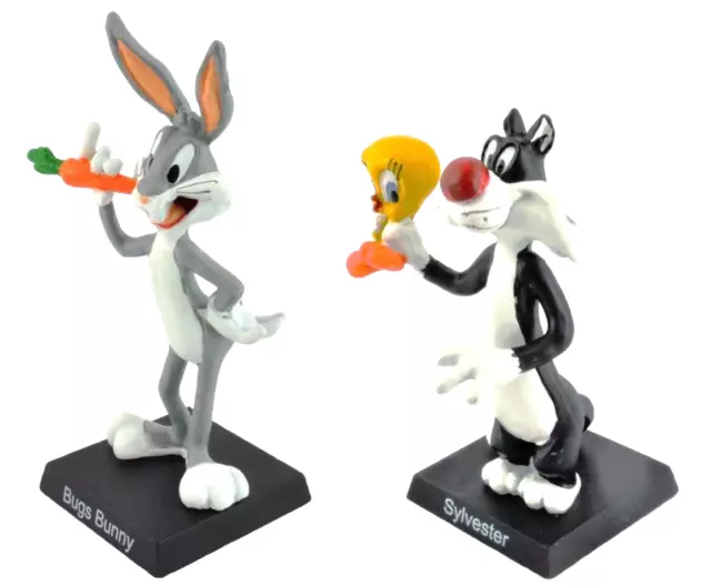 Set of 2 Looney Tunes Figurines Sylvester Bugs Bunny Daffy Duck LL12