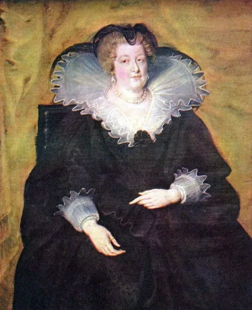 Fine oil painting Peter Paul Rubens - Noblewoman Marie Queen of France seated