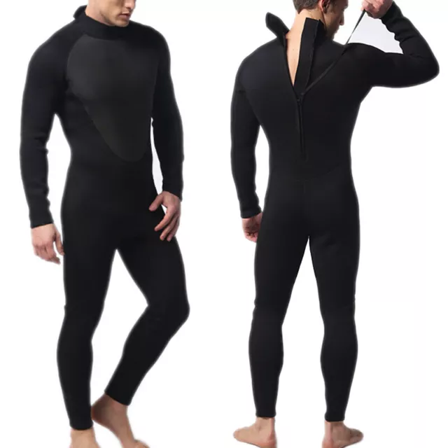 Men Wetsuit Full Bodysuit 3mm Neoprene Diving Suit Swimming Surfing Snorkeling