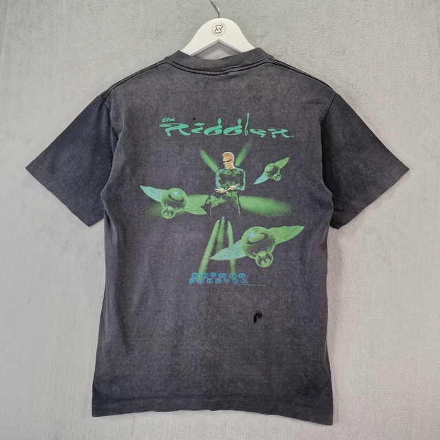 VINTAGE 1996 THE Riddler T Shirt Medium Faded Batman Forever Jim 