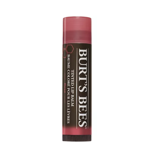 Burts Bees Tinted Lip Balm Rose 4.25g-10 Pack