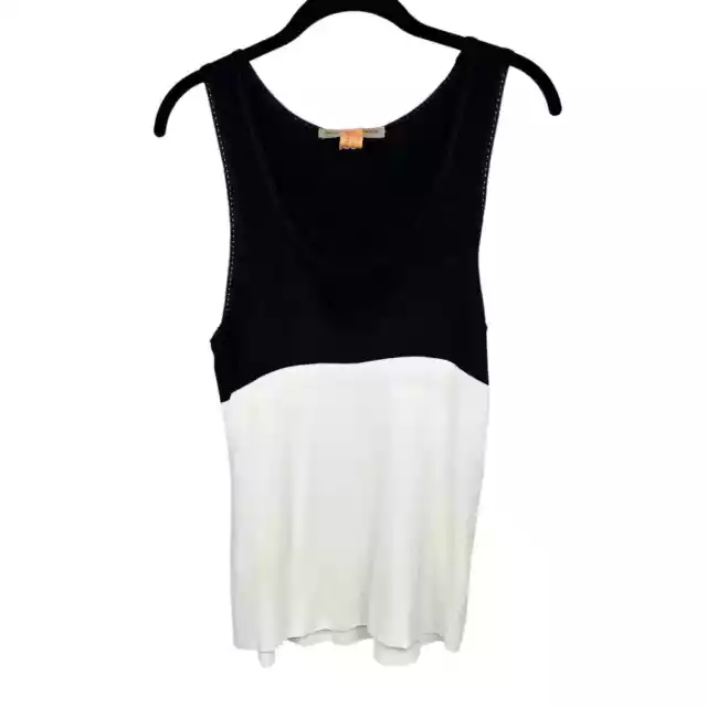 Balenciaga Paris Colorblock Black & White Two Tone Knit Tank Size 40/M