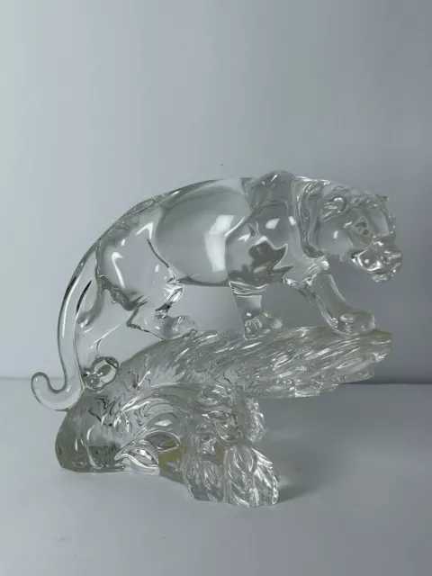Princess House Jaguar Wonders of the Wild 24% Lead Crystal Figurine