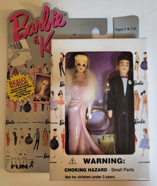 Enchanted Evening Barbie and Ken Miniature Key Chains Basic Fun 1990s NIP