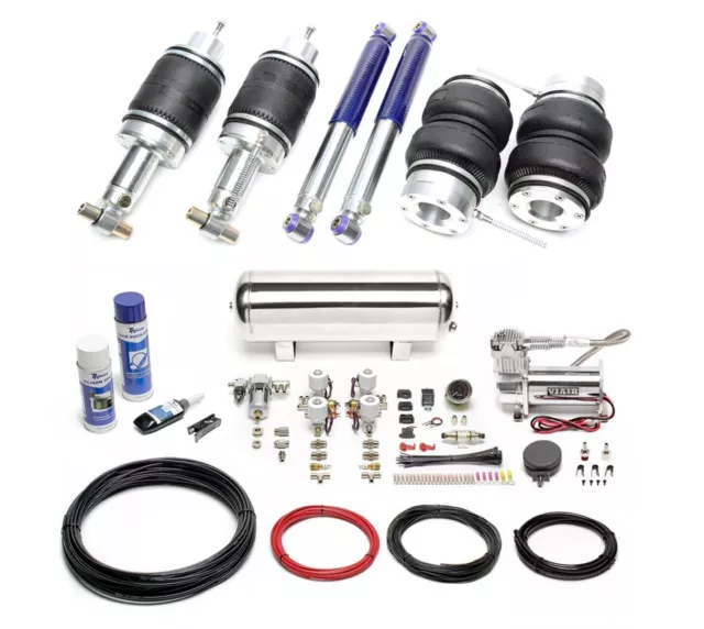 Ta technix Air Châssis & Kit de Compresseur Dureté Réglable Argent pour VW Bus