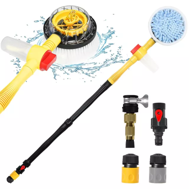 Auto Rotating Retractable Car Wash Brush with Long Handle 360° Spin Car Mop H5S1