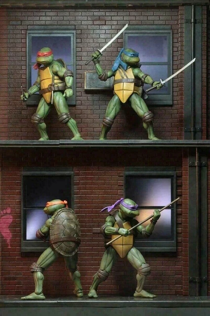 4pcs/set Teenage Mutant Ninja Turtles Neca Tmnt Action Figure Donatello Leonardo