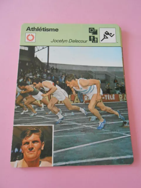 Athlétisme Jocelyn Delcour né à Tourcoing Fiche Card 1978