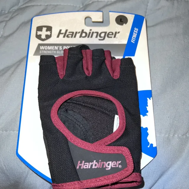 Harbinger Women’s Power Lifting Gloves Large Merlot & Black New Strength Weight