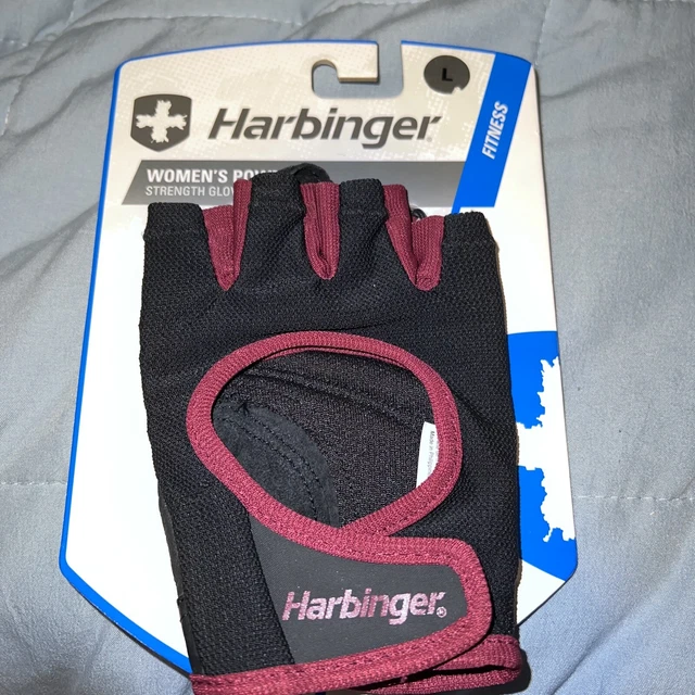 Harbinger Women’s Power Lifting Gloves Large Merlot & Black New Strength Weight Harbinger Women’s Power Lifting Gloves Large Merlot & Black New Strength Weight