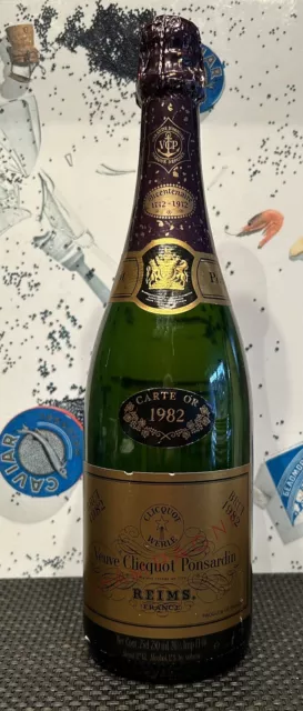 VEUVE CLICQUOT PONSARDIN Champagner BRUT REIMS Goldkarte 1982 ungeöffnet, RAR!!!