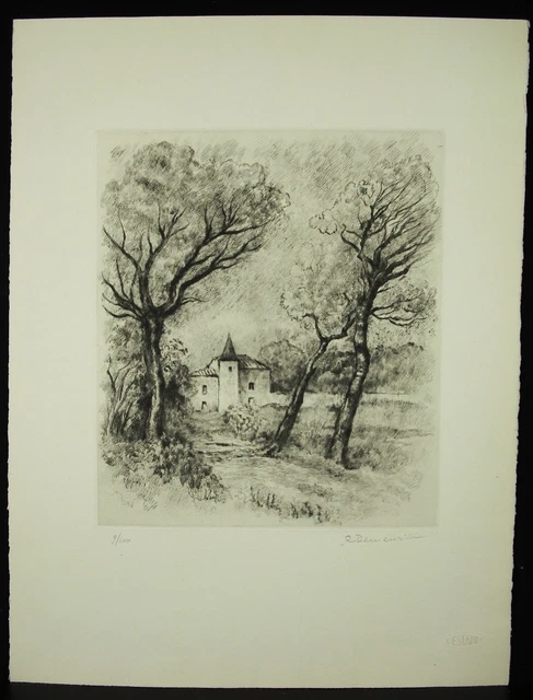 RENÉ DEMEURISSE (18951961) estampe originale c1950 signée et just 9/