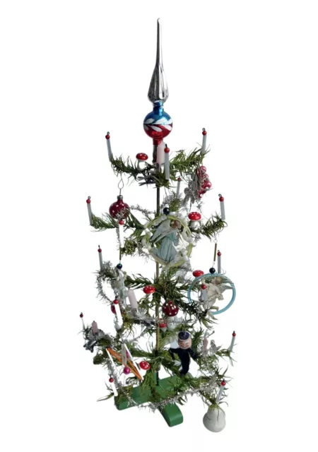 Gansfederbaum / Federbaum / Weihnachtsbaum / Christbaum, 46 cm, ~ 1930 (# 16291)