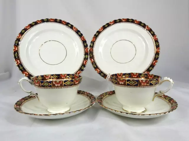 Royal Albert Crown China Tea Cups Saucers Plates 6 Piece Tea for Two c1920s