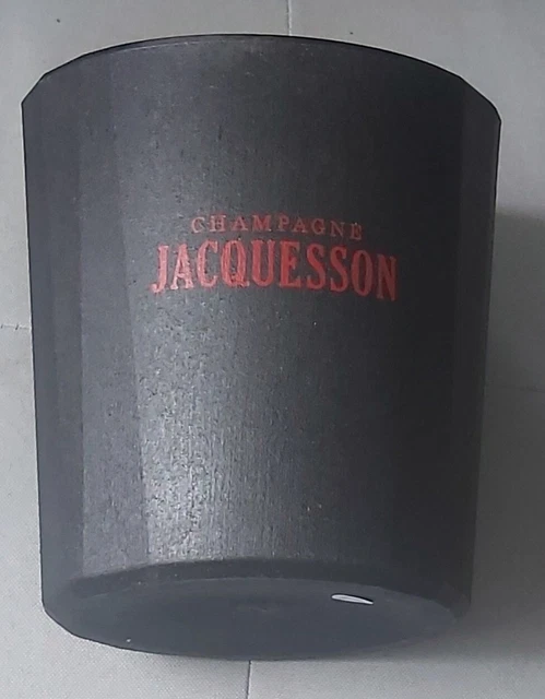 Seau à glace vintage en verre estampillé avec une anse en métal