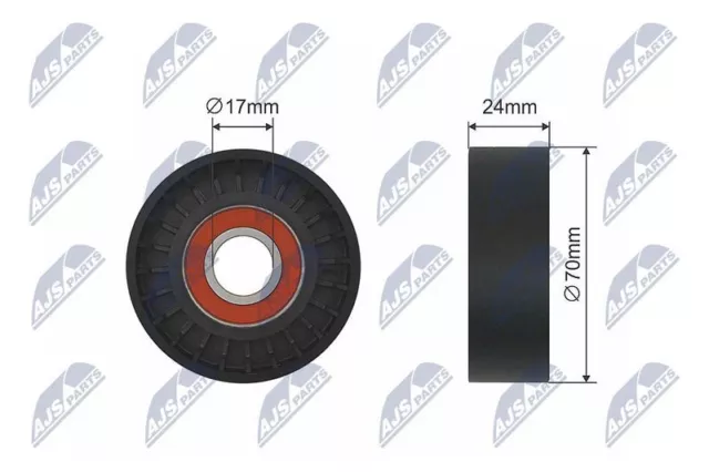 NTY RNK-VW-020 Spannrolle, Keilrippenriemen für AUDI SEAT VW