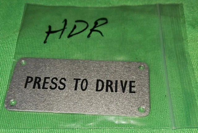 Williams Hollywood Driving Range "Press To Drive" Plate