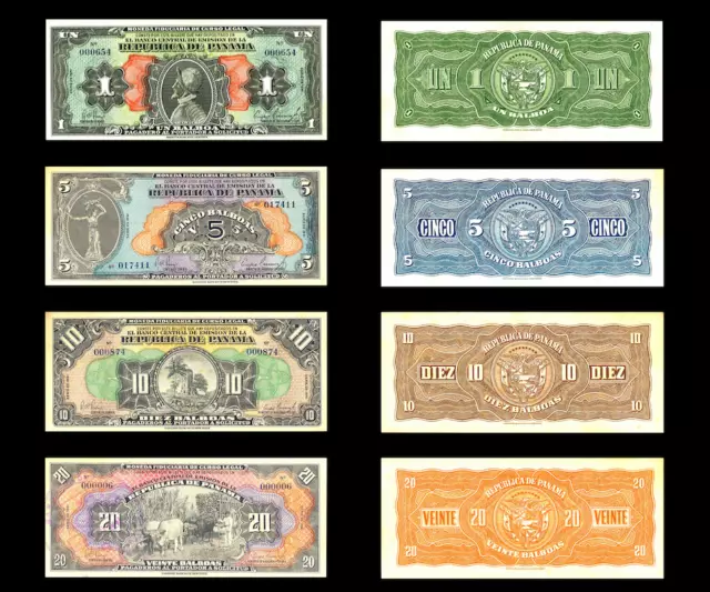 Reproduction Rare Panama banknote Banco Central Balboas 1941 full set Antique