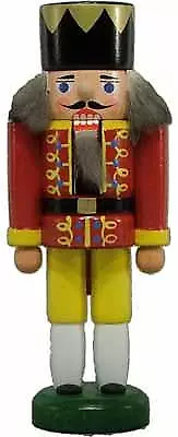 Miniatur - Nussknacker König rot/gelb 13cm NEU  Nußknacker Holz Figur Erzgebirge