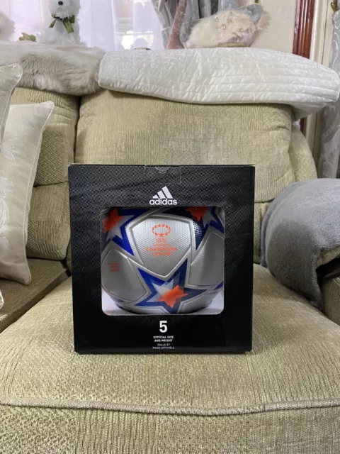 Adidas Women’s Uefa Champions League Football Grey BNIB Size 5 Boxed HT5701
