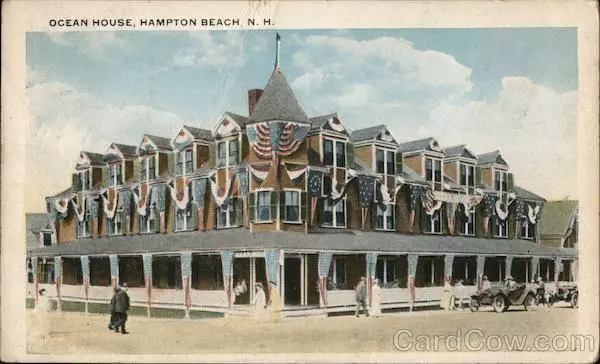 Hampton Beach,NH Ocean House Rockingham County New Hampshire Postcard 1c stamp