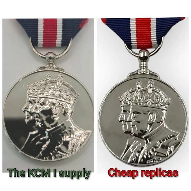KIN CHARLES III Krönungsmedaille Volle Größe EUR 51,98 - DE