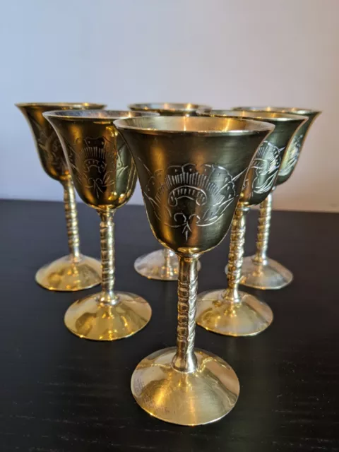 Set Of 6 Vintage EPNS (Electro-Plated Nickel Silver) Cordial Goblets