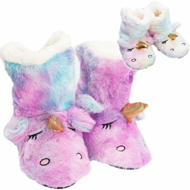 Ciabatte bambina bimba UNICORNO babbucce pantofole eco pelliccia TOOCOOL Y-6294