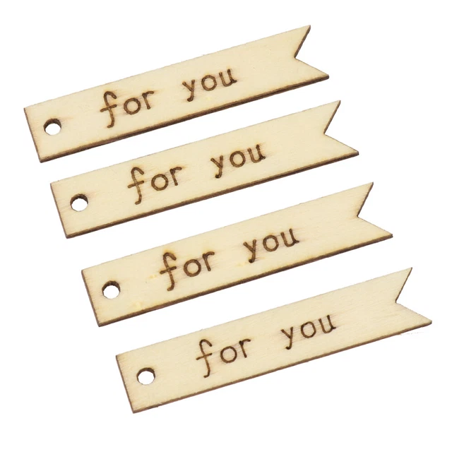60 Pcs Hölzern Geschenketiketten Aus Holz Handgefertigte Schmuckstücke